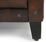 NNEDSZ STUDDED LEATHER ARM CHAIR
