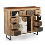 NNEDSZ COWHIDE PATCHWORK CHEST OF DRAWERS