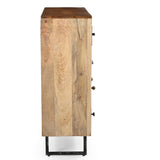 NNEDSZ COWHIDE PATCHWORK CHEST OF DRAWERS