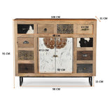 NNEDSZ COWHIDE PATCHWORK CHEST OF DRAWERS