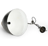 NNEDSZ WASHED IRON AND WOOD LAMPSHADE