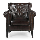 NNEDSZ CHOCOLATE LEATHER ARMCHAIR