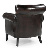 NNEDSZ CHOCOLATE LEATHER ARMCHAIR