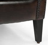 NNEDSZ CHOCOLATE LEATHER ARMCHAIR