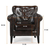 NNEDSZ CHOCOLATE LEATHER ARMCHAIR