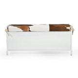 NNEDSZ COWHIDE IRON LOCKER BENCH