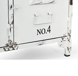 NNEDSZ COWHIDE IRON LOCKER BENCH