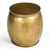 NNEDSZ BRASS LOOK HAMMERED SIDE TABLE