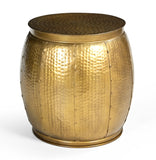 NNEDSZ BRASS LOOK HAMMERED SIDE TABLE