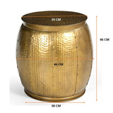 NNEDSZ BRASS LOOK HAMMERED SIDE TABLE