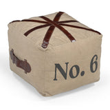 NNEDSZ N0 6 SQUARE LEATHER OTTOMAN