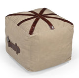 NNEDSZ N0 6 SQUARE LEATHER OTTOMAN