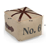 NNEDSZ N0 6 SQUARE LEATHER OTTOMAN