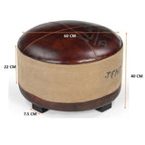 NNEDSZ VINTAGE ROUND OTTOMAN