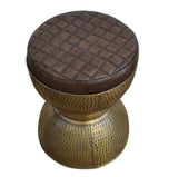 NNEDSZ DI MAGGIO COPPER LOOK DRUM STOOL