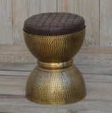 NNEDSZ DI MAGGIO COPPER LOOK DRUM STOOL