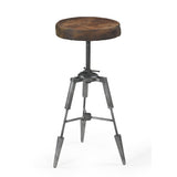 NNEDSZ TRIPOD LEATHER WIND UP STOOL