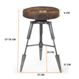 NNEDSZ TRIPOD LEATHER WIND UP STOOL