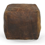 NNEDSZ VINTAGE LEATHER OTTOMAN