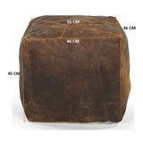 NNEDSZ VINTAGE LEATHER OTTOMAN