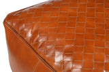 NNEDSZ SQUARE LATTICED LEATHER OTTOMAN