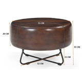 NNEDSZ BOLERO LEATHER COFFEE TABLE/OTTOMAN