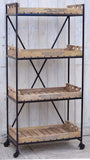 NNEDSZ INDUSTRIAL BISTROT DE FRANCE BOOKCASE ON WHEELS