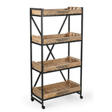 NNEDSZ INDUSTRIAL BISTROT DE FRANCE BOOKCASE ON WHEELS
