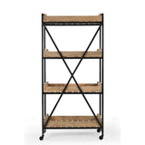 NNEDSZ INDUSTRIAL BISTROT DE FRANCE BOOKCASE ON WHEELS
