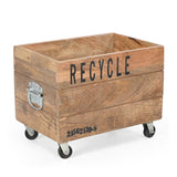 NNEDSZ INDUSTRIAL RECYCLE BASKET ON CAST IRON WHEELS