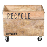 NNEDSZ INDUSTRIAL RECYCLE BASKET ON CAST IRON WHEELS