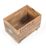 NNEDSZ INDUSTRIAL RECYCLE BASKET ON CAST IRON WHEELS