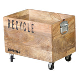 NNEDSZ INDUSTRIAL RECYCLE BASKET ON CAST IRON WHEELS