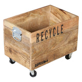 NNEDSZ INDUSTRIAL RECYCLE BASKET ON CAST IRON WHEELS