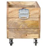 NNEDSZ INDUSTRIAL RECYCLE BASKET ON CAST IRON WHEELS