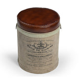NNEDSZ FRENCH CANVAS LEATHER PERFUME OTTOMAN