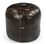 NNEDSZ GENUINE LEATHER MOROCCAN OTTOMAN
