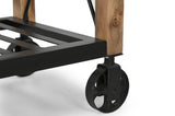 NNEDSZ HARDWOOD BUTLERS TROLLEY ON WHEELS DISTRESSED FINISH