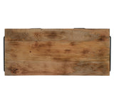 NNEDSZ HARDWOOD BUTLERS TROLLEY ON WHEELS DISTRESSED FINISH