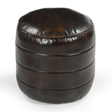 NNEDSZ BRONWYN GENUINE LEATHER OTTOMAN