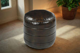 NNEDSZ BRONWYN GENUINE LEATHER OTTOMAN