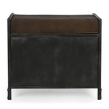 NNEDSZ SMALL HAND MADE LOCKER BENCH WITH GENUINE LEATHER