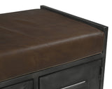 NNEDSZ SMALL HAND MADE LOCKER BENCH WITH GENUINE LEATHER