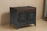NNEDSZ SMALL HAND MADE LOCKER BENCH WITH GENUINE LEATHER