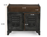 NNEDSZ SMALL HAND MADE LOCKER BENCH WITH GENUINE LEATHER