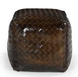 NNEDSZ GENUINE LEATHER LATTICE OTTOMAN
