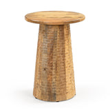 NNEDSZ HAMMERED HAND CRAFTED HARDWOOD SIDE TABLE