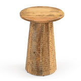 NNEDSZ HAMMERED HAND CRAFTED HARDWOOD SIDE TABLE