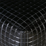 NNEDSZ SLEEK BLACK LEATHER OTTOMAN