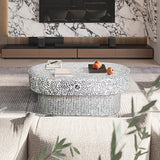 NNEDSZ FLORAL MOTHER OF PEARL COFFEE TABLE